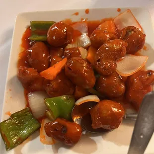 a plate of food on a table