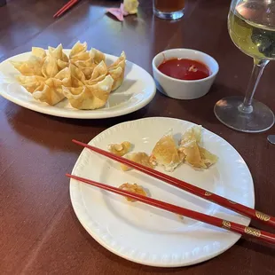 Crab with a K wonton, kind of pitiful