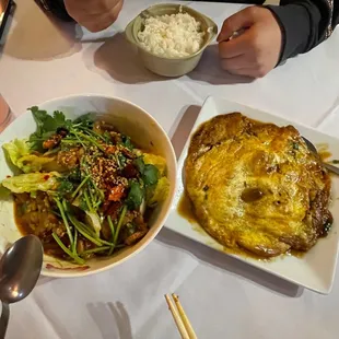 Guo ta shrimp &amp; shui zhu beef