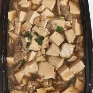 Tofu with beef