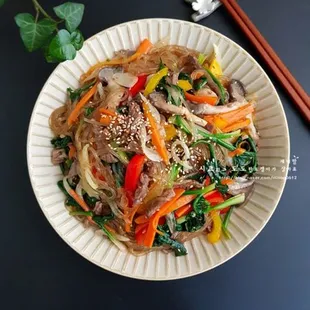 Japchae ( stir-fried glass noodles