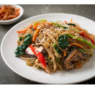 Japchae (stir-fried glass noodles)