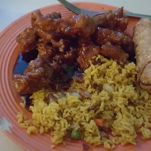 Good General chicken. ..just chipped plate