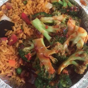 Brocolli &amp; garlic sauce- lunch deal