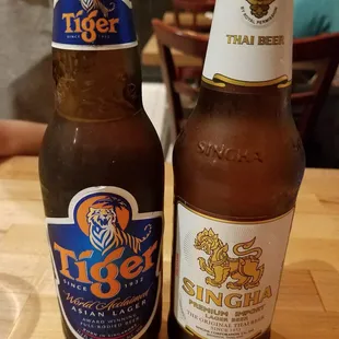 Tiger and Singha Beer