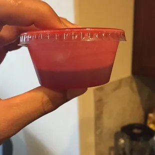 The amount of sauce I got with 3 entrees.