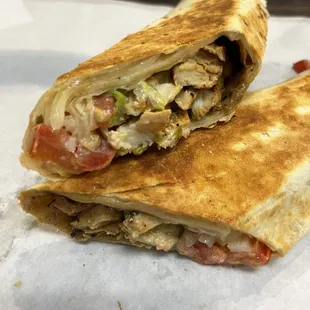 Garlic chicken wrap