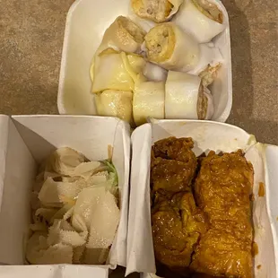 Bean Curd Rolls, Beef Tripe, Fried Dough Rice Noodle