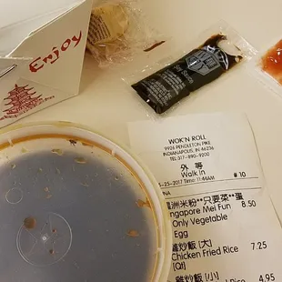 the contents of a meal