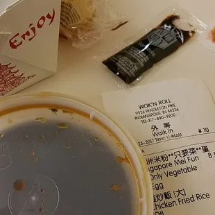 the contents of a meal