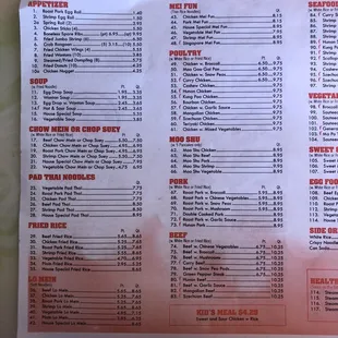 Inside menu