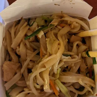 Chicken chow fen. Literally tasted like literal garbage that had been sitting in a New York alley on a hot day.