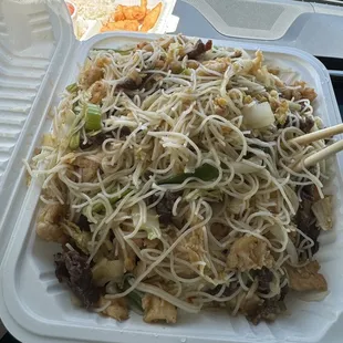 Chicken Noodles w/beef (add on)