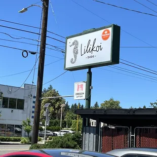 a sign for a restaurant