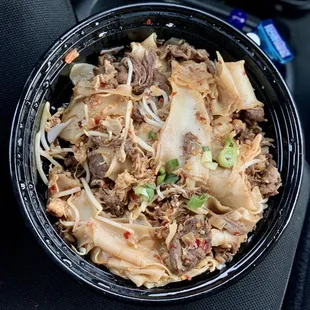 Beef chow fun, ask to make it spicy! Yum.