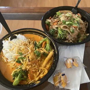 Coconut Curry &amp; Pad See Ew