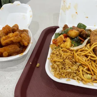 3 item lunch combo was packed and food was very good.