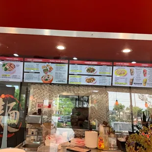 the menu of a chinese restaurant
