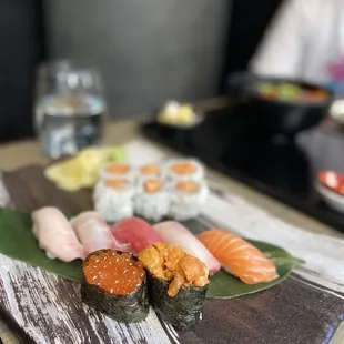 7 Sushi and 1 Roll