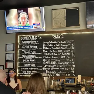 Drink menu