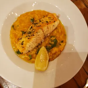 Salmon with lobster risotto...Delicious!