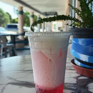 Cotton candy fuzzy water