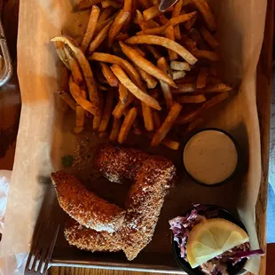 Homemade fish sticks