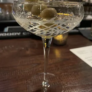 Bombay martini..... Hope they expand the bourbon offerings!