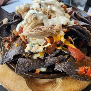 a plate of nachos