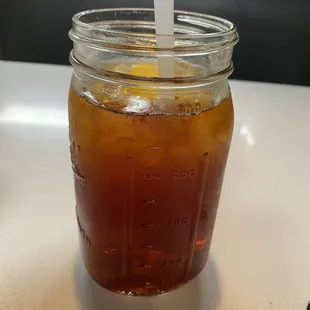Iced tea, I prefer 1/2 sweet &amp; 1/2 unsweetened style; it was perfect.