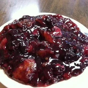 Homemade blackberry cobbler