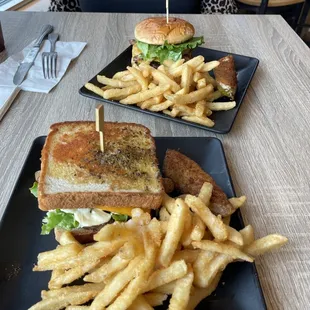 Texas Burger and Bacon Cheddar Burger