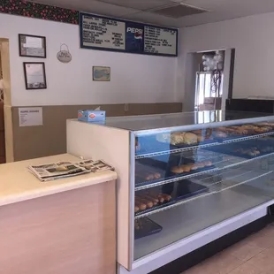 a display of donuts