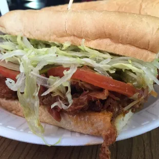 a pulled pork sandwich