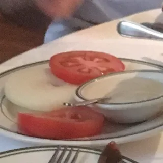 Sliced Beefsteak Tomato and Onions Dinner