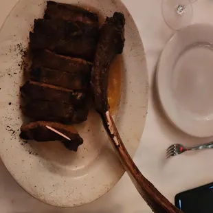 Tomahawk Cajun rib eye to die for