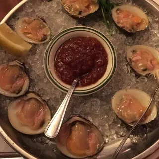 Little Neck Clams on the Half Shell