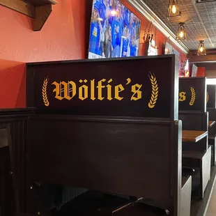 a man walking in a restaurant
