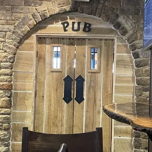 a door to a pub