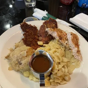 Jager schnitzel with some chicken added since it was so small