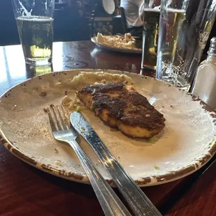 Pan fried chicken or what's left of it.