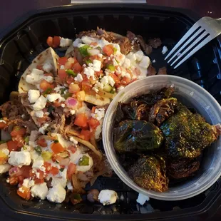 The sirloin steak tacos with feta and the Brussels #yum #ReviewsByRL