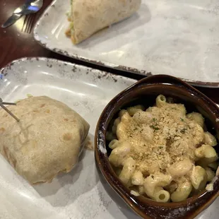 Buffalo chicken wrap Mac and cheese