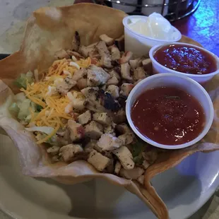 Taco Salad w/chicken &amp; extra salsa