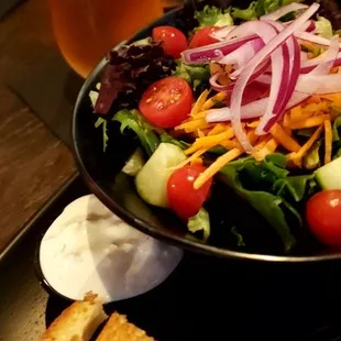 1/2 a BBQ birdie melt with a salad