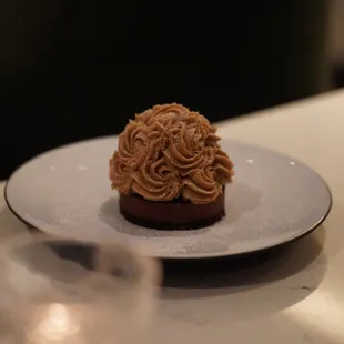 a dessert on a white plate
