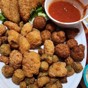 a plate of fried food