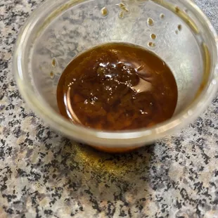 The hot sauce