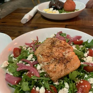 Salmon on the salad