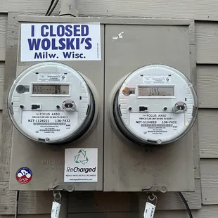two electric meters
